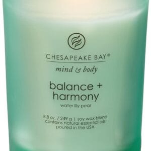 Chesapeake Bay Candle Scented Candle, Balance + Harmony (Water Lily Pear), Medium,