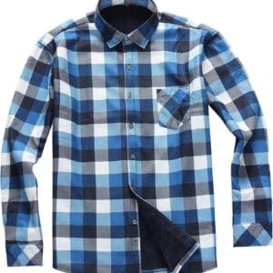 AOLIWEN Men’s Long Sleeve Shirts- Thermal Work Padded Warm Shirts Quilted Lined Flannel