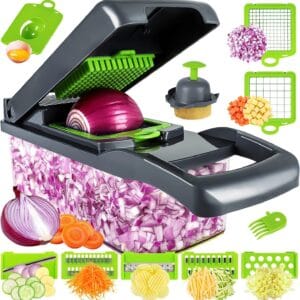Vegetable Chopper, Pro Onion Chopper, Multifunctional 13 in 1 Food Chopper