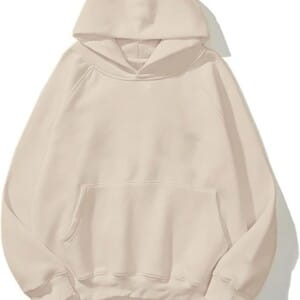 SAFRISIOR Oversized Hoodies for Women and Men Couples Fleece Basic Solid Hooded Sweatshirt Pullover Jackets