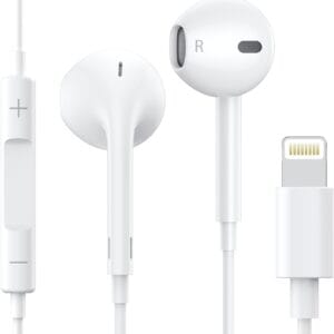 Apple Earbuds for iPhone,Wired Headphones Earphones with Lightning Connector【Apple MFi Certified】 Noise Isolating Headsets for iPhone 14/13/12/11/XR/XS/X/8(Built-in Microphone & Volume Control)