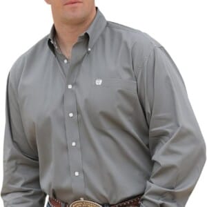Cinch Men’s Classic Fit Long Sleeve Button One Open Pocket Solid Basic