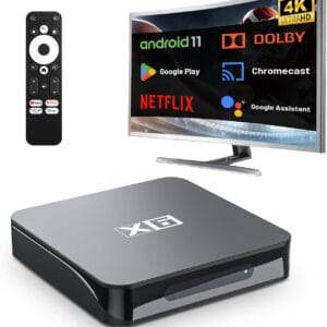 2023 Android 11.0 TV Box,4GB RAM+32GB ROM,Kinhank X6 Smart TV Box with Netflix Google Dual Certified,Streaming Media Player,Ultra 4K HDR,2.4+5G WiFi,BT 5.0,Dolby Audio,Google Assistant/Chromecast  Electronics