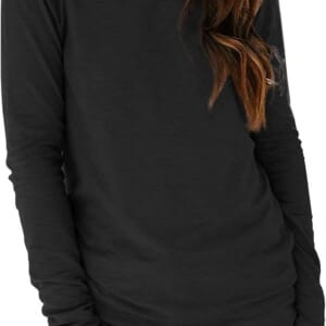 AUTOMET Womens Long Sleeve Round Neck Shirts Basic Tee