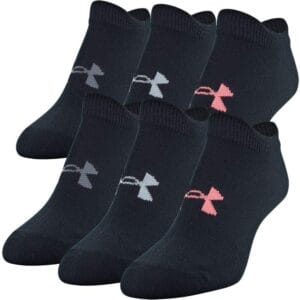 Under Armour Women’s Essential 2.0 Lightweight No Show Socks, 6-Pairs
