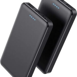 Portable Charger Power Bank 10000mAh【2 Pack】Ultra Slim Portable Phone Charger with USB C Input & 2 Output Backup Charging External Battery Pack Compatible with iPhone 15/14/13/12/11,Android Phone etc