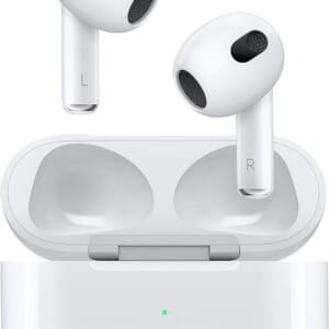 Apple AirPods (3rd Generation) Wireless Earbuds with MagSafe Charging Case. Spatial Audio, Sweat and Water Resistant, Up to 30 Hours of Battery Life. Bluetooth Headphones for iPhone