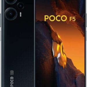 Xiaomi Poco F5 5G + 4G LTE 256GB + 12GB Global Version Unlocked 6.67″ 120Hz 64Mp Triple Camera (Tmobile Mint Tello Metro USA Market) + (w/Fast Car 51W Charger Bundle) (Black (Global))
