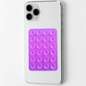 Deiksuir Suction Phone Case Mount, Adhesive Phone Accessories for iPhone and Android, Freely Fixed to Mirrors and Flat Surfaces Hands-Free Phone Holder, Tiktok Video and Selfies (Purple)