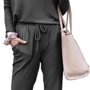 PRETTYGARDEN Women’s 2024 Fall Two Piece Outfit Long Sleeve Crewneck Pullover Tops and Long Pants Tracksuit