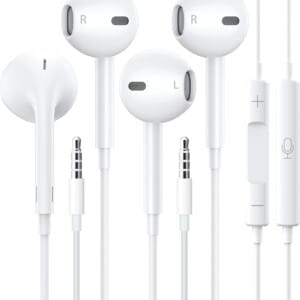2 Packs-Apple Earbuds Wired Headphones with 3.5mm Plug [Apple MFi Certified] with Microphone & Built-in Remote Compatible with iPhone,iPad,iPod,PC,Android Most 3.5mm Audio Devices