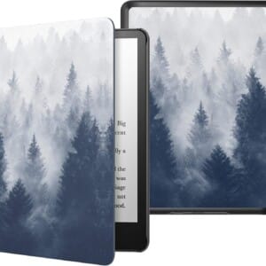 MoKo Case for 6.8″ Kindle Paperwhite (11th Generation-2021) and Kindle Paperwhite Signature Edition, Light Shell Cover with Auto Wake/Sleep for Kindle Paperwhite 2021 E-Reader, Gray Forest