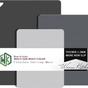 Plastic Cutting Boards for Kitchen, WK Flexible Non Slip Cutting Mat, BPA Free, Dishwasher Safe, Multi Sizes