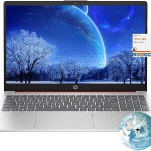 HP Flagship 15.6 HD Laptop Computer, Intel Quad-Core Pentium N200 (Beat i5-8250U), 16GB RAM, 128GB SSD, WiFi, Webcam, Fast Charge, HDMI, 1 Year Microsoft Office 365, Win 11, w/GM Accessory, Red