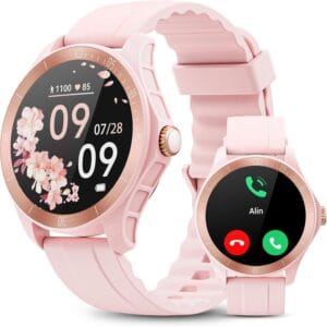 Smart Watches for Women Heart Rate SpO2 Monitor Smartwatch with Bluetooth Call Android Smartwatch Activity Trackers and Smartwatches, Sleep Tracker Alexa Built-in Smart Watch for iOS and Android