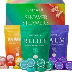 Shower Steamers Aromatherapy – 18 Pack Shower Bombs Birthday Gifts for Women, Valentines Day Gifts for Her, Organic with Eucalyptus Mint Lavender Watermelon Grapefruit Essential Oils Stress Relief