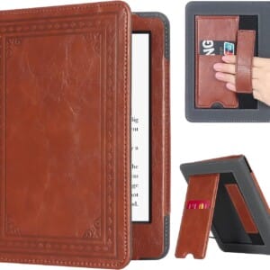 CoBak Kindle Paperwhite Case with Stand – Premium PU Leather Cover with Auto Sleep/Wake, Card Slot, and Hand Strap – Compatible with Kindle Paperwhite 11th Gen 6.8″ and Signature Edition 2021