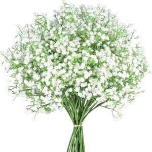 LYLYFAN 12 Pcs Babys Breath Artificial Flowers, Gypsophila Real Touch Flowers for Wedding Party Home Garden Decoration