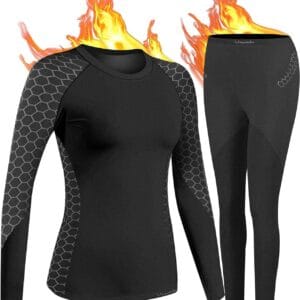 UNIQUEBELLA Womens Thermal Underwear, Thermal Base Layers Women – Ski Wear Ladies Compression Athletic Long Johns Skins Set