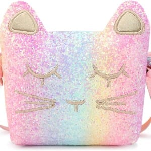 mibasies Kids Cat Purse for Little Girls Toddlers Wallet Crossbody Bag 2 Year Old Girl Gifts