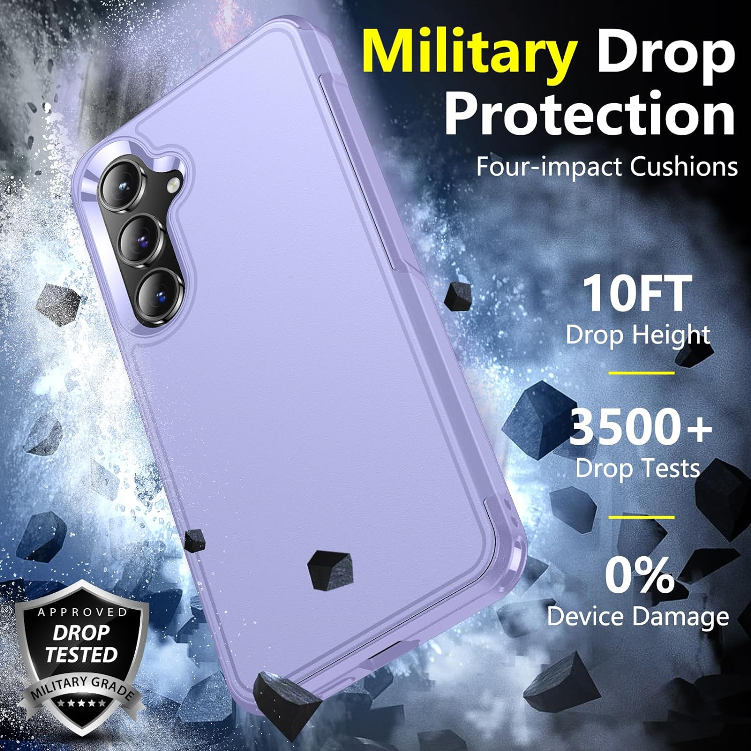 HSP Case for Samsung Galaxy S23 5G, Dust-Proof Mobile Phone Case, Premium  TPU Silicone Case, Scratch Resistant Shockproof Drop Protector, Camera