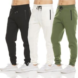PURE CHAMP Mens 3 Pack Fleece Active Athletic Workout Jogger Sweatpants for Men with Zipper Pocket and Drawstring Size S-3XL  Clothing, Shoes & Jewelry
