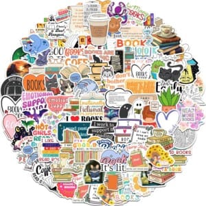 156 PCS Book Stickers Pack for Kindle, EBook Accessory, Water Bottle, Laptop. Reading Stickers for Bookish Adults Kids Book Lovers, Teachers Reading Rewards for Students, Bookish