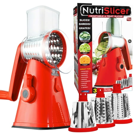 Nutrislicer Vegetable Slicer Cheese Grater Potato Slicer Salad Chopper with Suction Base
