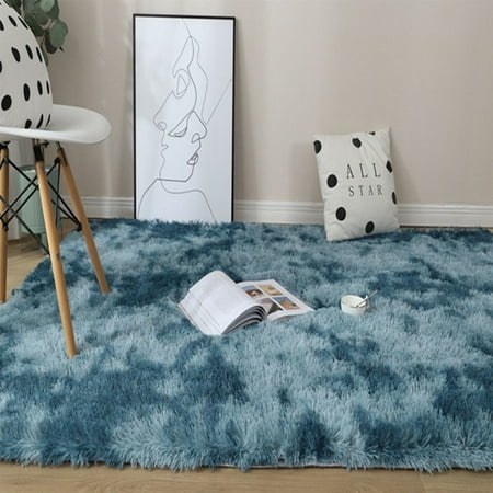 Goodhd Ultra Soft Tie-Dye Plush Carpet Fluffy Area Rug For Bedroom Living Floor Mats