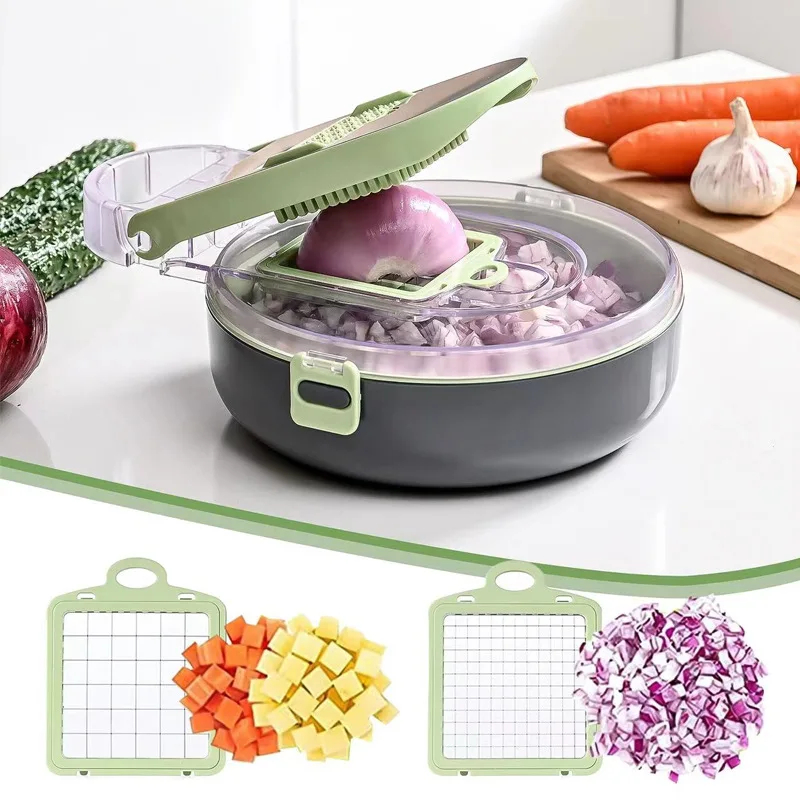 Nine-blade edition Kitchen artifacts, multifunctional vegetable cutters, dicers, graters, shredders, kitchenware slicers
