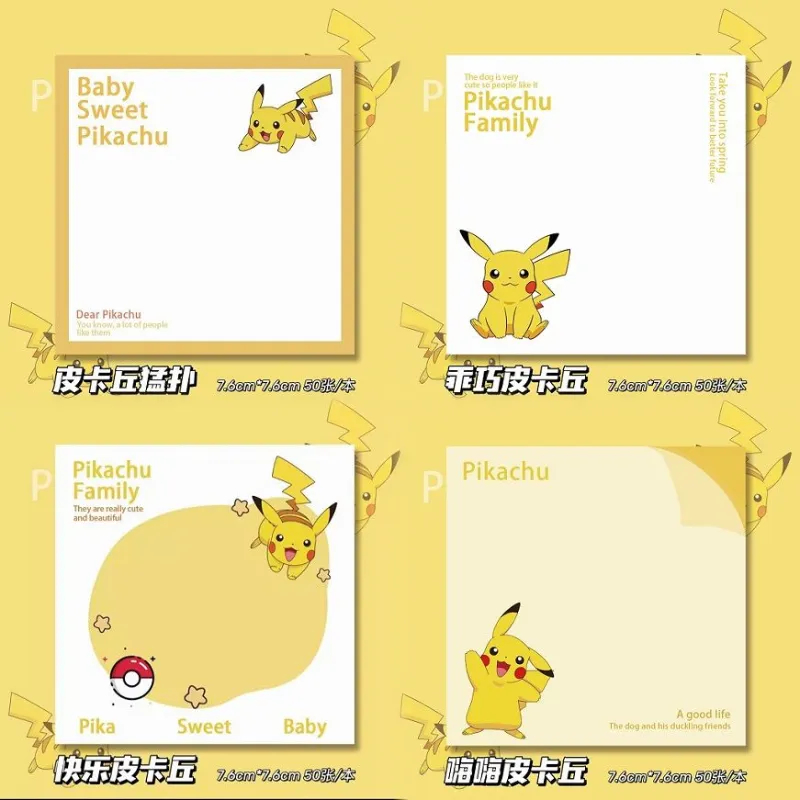 Pokémon post-it notes super cute portable ins Pikachu office memory memo book sticky cartoon animation small book wholesale