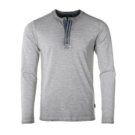 ZIMEGO Men’s Slim Fit Henley Shirt – Casual Textured Cotton Long Sleeve Crew Neck Fashion Athletic Fit T-Shirts Tee