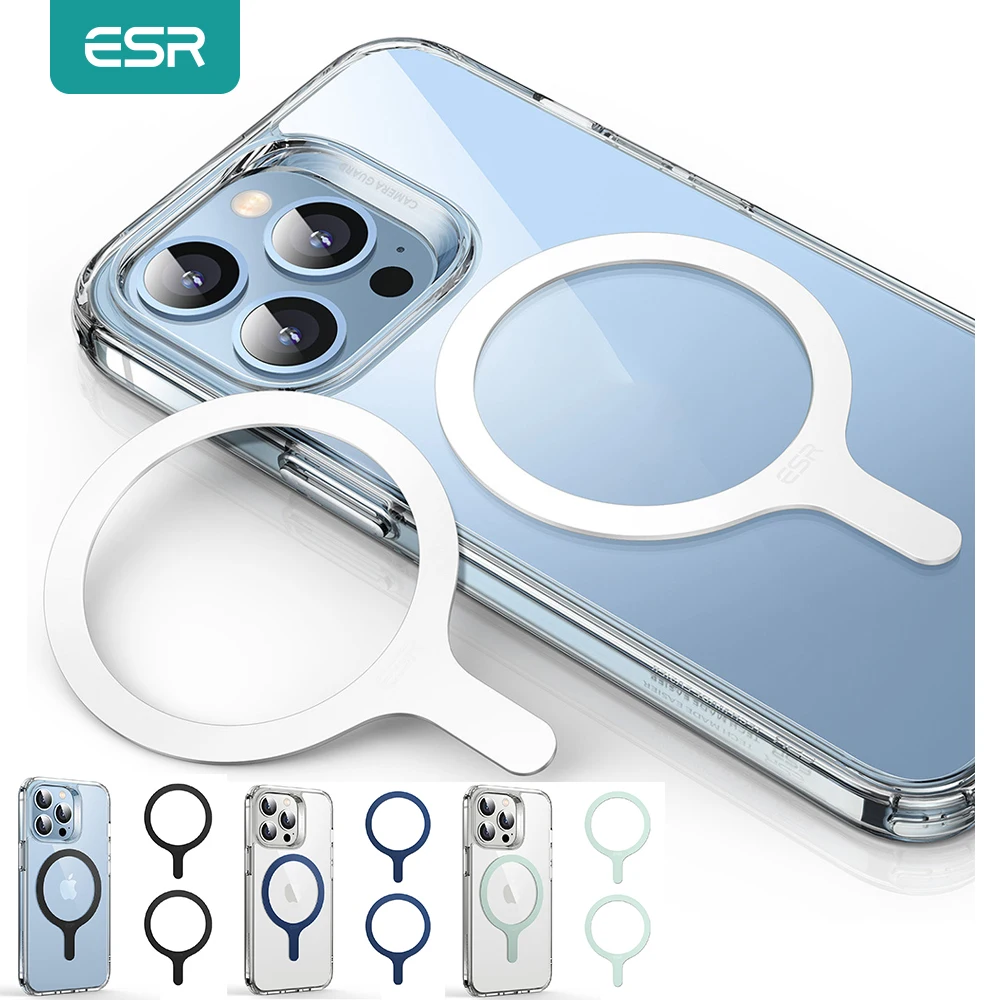 ESR for MagSafe Ring for iPhone 15 Pro Max for 14 Pro Metal Ring Sticker for Samsung S23 S22 S21 Ultra Wireless Charging