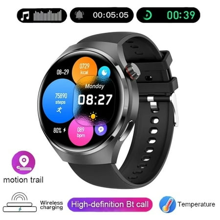 GT4 Pro Smart Watch Men NFC GPS Tracker HD Heart Rate Bluetooth Call SmartWatches Compass Wirelss Charging GT4 Max