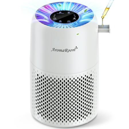 Aroma Room Hepa Portable Air Purifier for Bedroom Home Pets, Small Air Cleaners Purify for Allergy with RGB Light