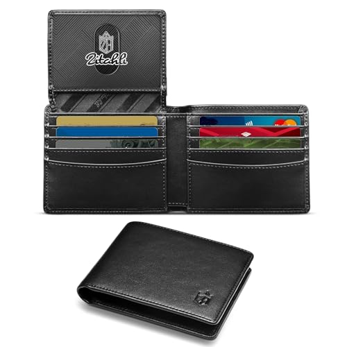 Zitahli wallet for Men 12 Card Holder Slim Rfid Leather 2 ID Window Men's Wallet With Gift Box