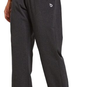 BALEAF Men’s Sweatpants Casual Lounge Cotton Pajama Yoga Pants Open Bottom Straight Leg Male Sweat Pants with Pockets