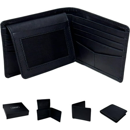 Wallet for Men Slim Rfid Leather 2 ID Window With Gift Box Mens gifts Mens wallet