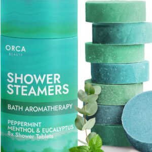 Shower Steamers Aromatherapy – Relaxation Gifts for Women, Shower Bombs, Unique Spa Gifts Shower Tablets, Stocking Stuffers for Women & Men (Peppermint and Eucalyptus Scent 8PC)  Beauty & Personal Care