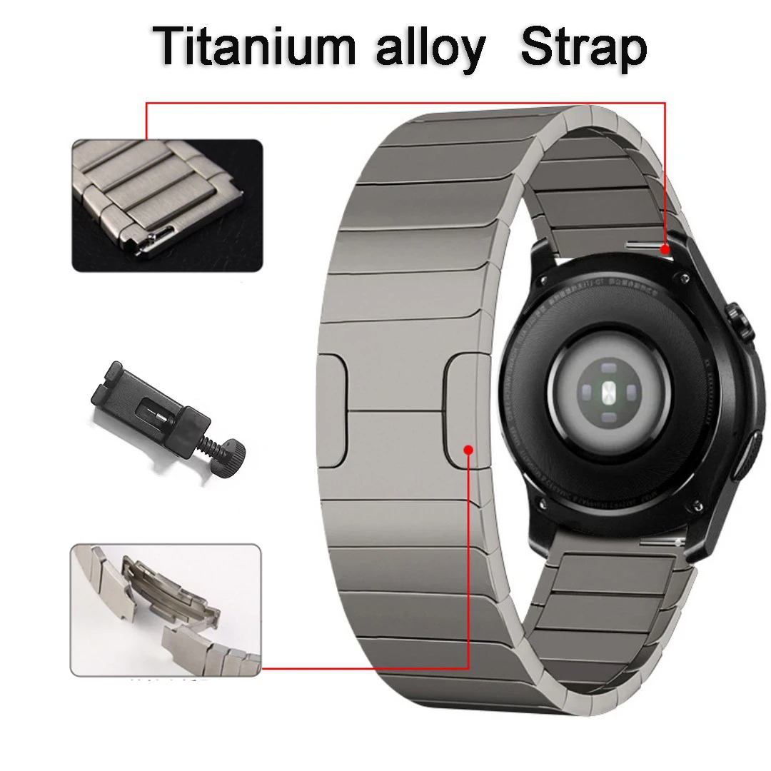 Titanium Alloy Strap forl Huawei Watch GT4 46mm /GT3 Pro Gt2 /2Pro Watch 4 4Pro Watchband for Huawei Wath 3 Pro New Wristband