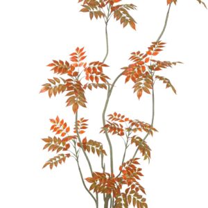 Artificial Mahonia Fortunei Tree 6ft,Tall Fake Plant Artificial Sumac Tree, Faux Plants Indoor Fake Plants Decor with Pots for Home Office Bathroom Bedroom Living Room Decorations Housewarming