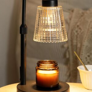 Candle Warmer Lamp with Timer Dimmable, Adjustable Height, House Warming Gifts New Home Room Decor, Birthday Gifts for Women Mom, Wax Warmer Lamp for Jar Candles with 2 Bulbs