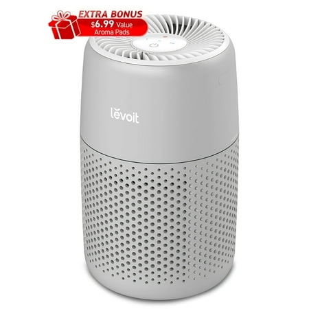 Levoit Core Mini Air Purifier with Aroma for Bedroom & Office (178 Sq. ft), Gray.