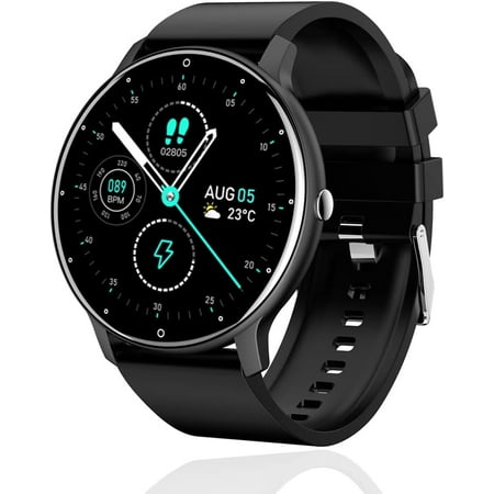 Smart Watch for Huawei Honor 30 Pro+ Fitness Tracker Watches for Men Women, IP67 Waterproof HD Touch Screen Smartwatch for Android/iOS Phones, 24 Sports, Activity Tracker - Black