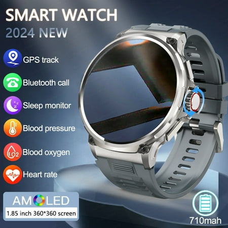 2024 New GPS Track HD Bluetooth Talk Smart Watch Men 710 mAh Large Battery 400+Dial IP68 Waterproof Smartwatch for Huawei For Xiaomi