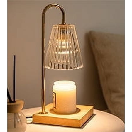 Candle Warmer Lamp, Electric Candle Lamp Warmer with Timer, Mom Birthday Gifts for Women, House Warming Gifts New Home Bedroom Decor, Dimmable Wax Melt Warmer with 2 Bulbs