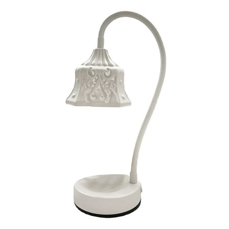 HengDidi Candle Warmer Lamp Dimmable Timer: Electric Metal Top Down Light Heat Melting Wax Candles Vintage Fits Large Small Jar Scented Candel Warming Lantern White