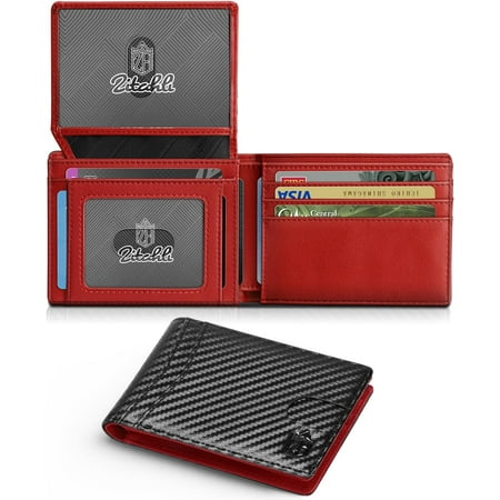 Men's Wallets 15 Card Holder Slim Rfid blocking Wallet for Men Leather 2 ID Window With Gift Box