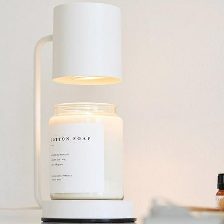 Wax Warmer Lamp,Compatible with Yankee Candle Large Jar,Metal Candle Lamp Dimmable Candle Melter for Scented Candles Top-Down Candle Melting, Scented Wax for Home Decor(White)