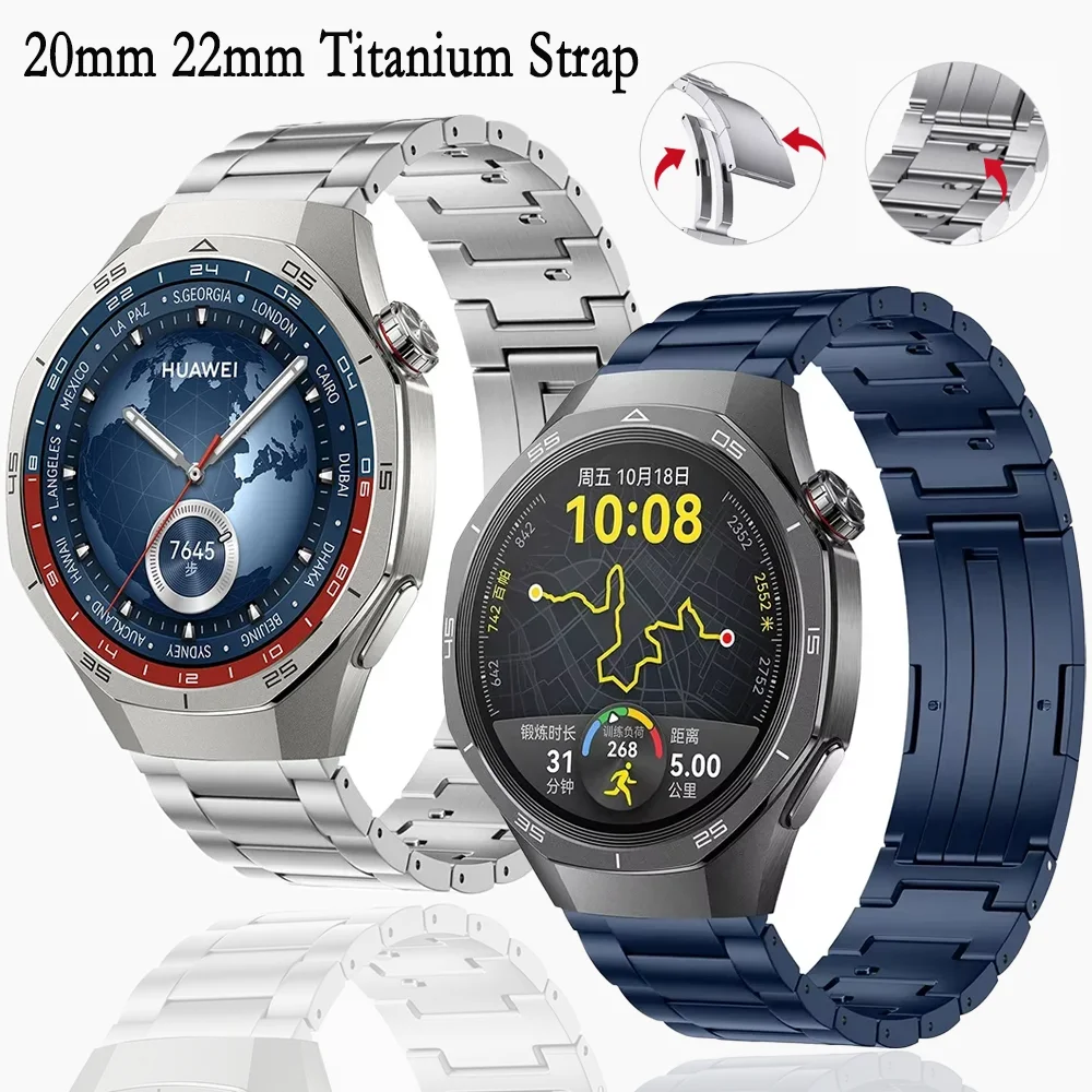 20mm 22mm Titanium Strap for Huawei Watch GT5 Pro 46mm Quick Release Comfortable Wristband for Huawei Watch GT5/GT4 /4/3pro 46mm